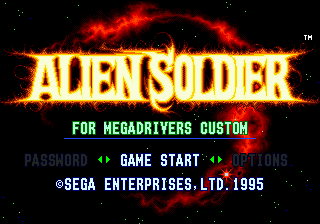 Alien Soldier Title Screen